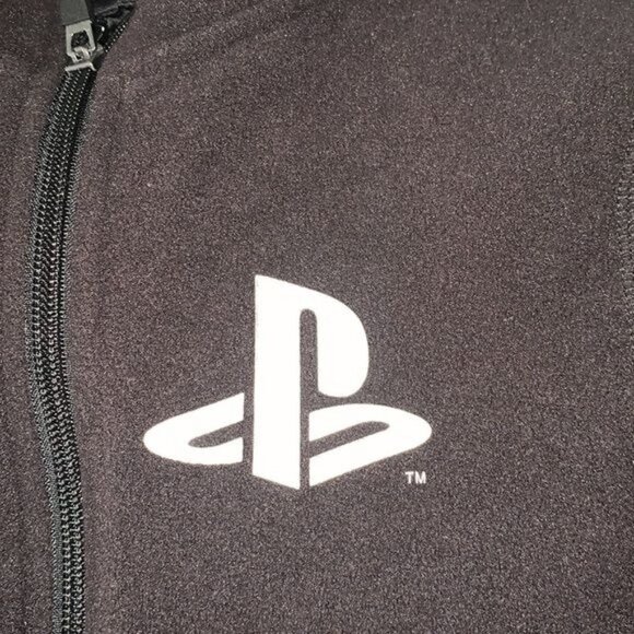 H&M PlayStation Black Full-Zip Jacket Kids 10-12 Logo Design Long Sleeve Officia - Picture 2 of 7